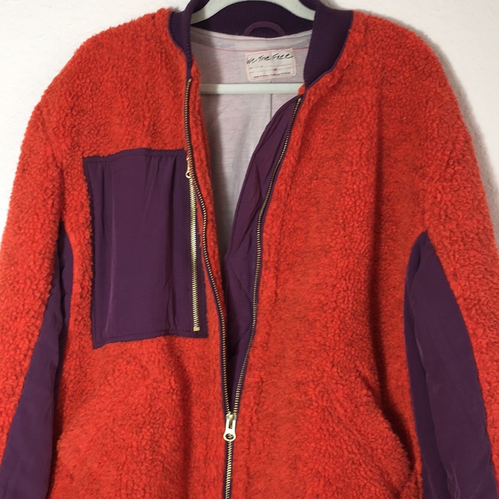NWT Free People “Chili Combo” Fleece Jacket. M - Picture 5 of 8